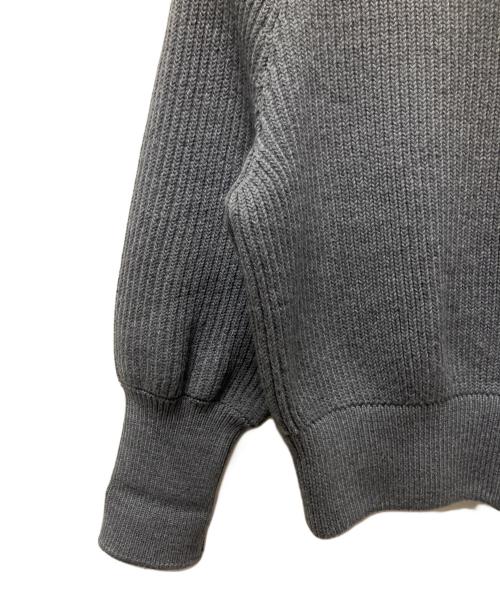 LOUIS VUITTON（ルイ ヴィトン）LOUIS VUITTON (ルイ ヴィトン) 19SS LV エンブレム リブニット プルオーバー グレー サイズ:Sの古着・服飾アイテム