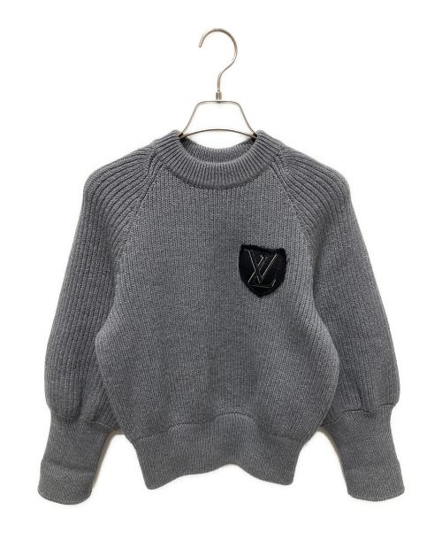 LOUIS VUITTON（ルイ ヴィトン）LOUIS VUITTON (ルイ ヴィトン) Emblem Ribbed Knit/エンブレム リブ ニット/RW202W YEH FJKL39 グレー サイズ:Sの古着・服飾アイテム