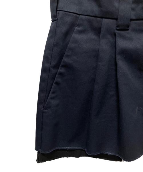 MIU MIU（ミュウミュウ）MIU MIU (ミュウミュウ) ロゴ刺繍チノミニスカート ネイビー サイズ:36の古着・服飾アイテム