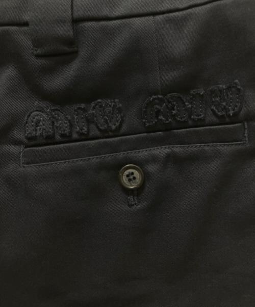 MIU MIU（ミュウミュウ）MIU MIU (ミュウミュウ) POCKET EDGE SKIRT  ネイビー サイズ:36の古着・服飾アイテム