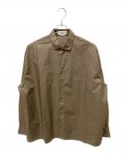 HERMESエルメス）の古着「セリエボタン アールデコ パンチング シャツ」｜カーキ
