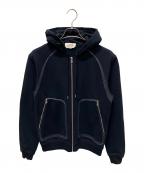 HERMESエルメス）の古着「24SS セリエジップ ステッチデザイン ジップアップ フーディ」｜ネイビー