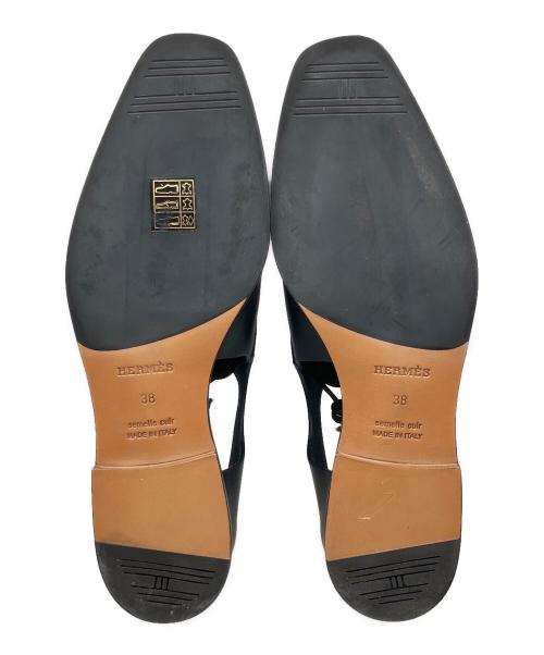 HERMES（エルメス）HERMES (エルメス) Epoca エポカ オックスフォードシューズ ブラック サイズ:38の古着・服飾アイテム