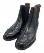 SANDERSサンダース）の古着「 MILITARY CAP TOE CHELSEA BOOT　ミリタリーキャップトゥチェルシーブーツ」｜ブラック