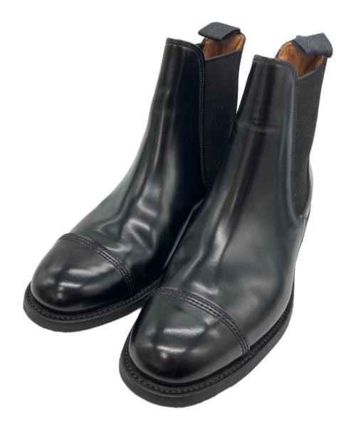 SANDERS（サンダース）SANDERS (サンダース)  MILITARY CAP TOE CHELSEA BOOT　ミリタリーキャップトゥチェルシーブーツ ブラック サイズ:6の古着・服飾アイテム