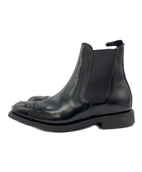 SANDERS（サンダース）SANDERS (サンダース)  MILITARY CAP TOE CHELSEA BOOT　ミリタリーキャップトゥチェルシーブーツ ブラック サイズ:6の古着・服飾アイテム