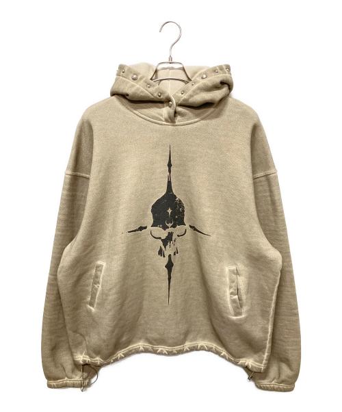 THUG CLUB（サグ クラブ）THUG CLUB (サグ クラブ) Peace Stud Hoodie ベージュ サイズ:3の古着・服飾アイテム