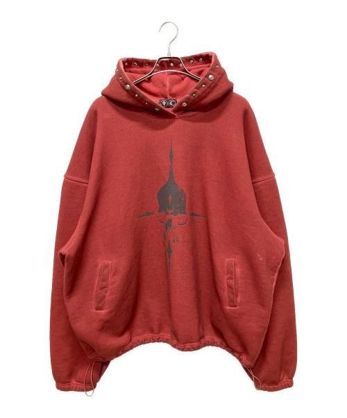 THUG CLUB（サグ クラブ）THUG CLUB (サグ クラブ) Peace Stud Hoodie レッド サイズ:4の古着・服飾アイテム
