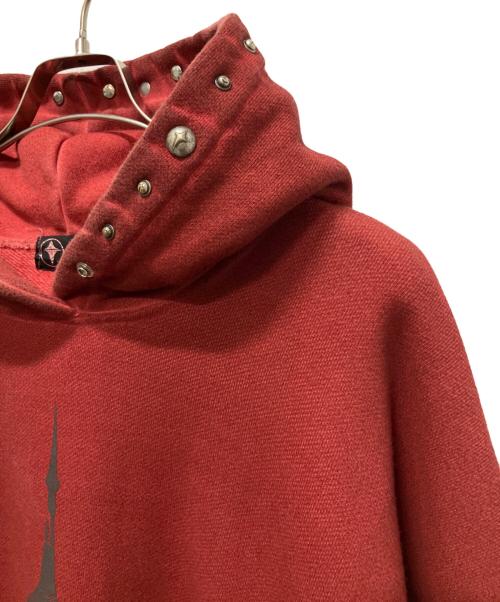 THUG CLUB（サグ クラブ）THUG CLUB (サグ クラブ) Peace Stud Hoodie レッド サイズ:4の古着・服飾アイテム