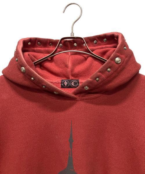 THUG CLUB（サグ クラブ）THUG CLUB (サグ クラブ) Peace Stud Hoodie レッド サイズ:4の古着・服飾アイテム