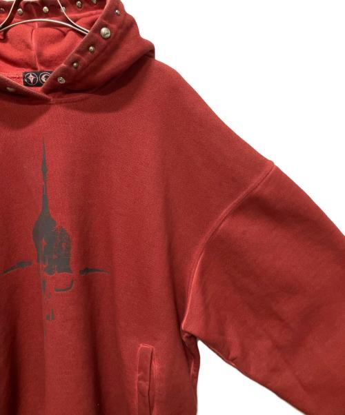 THUG CLUB（サグ クラブ）THUG CLUB (サグ クラブ) Peace Stud Hoodie レッド サイズ:4の古着・服飾アイテム