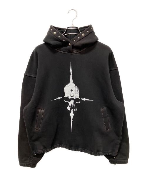 THUG CLUB（サグ クラブ）THUG CLUB (サグ クラブ) Peace Stud Hoodie ブラック サイズ:2の古着・服飾アイテム