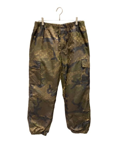 LOUIS VUITTON（ルイ ヴィトン）LOUIS VUITTON (ルイ ヴィトン) SUPREME (シュプリーム) Louis Vuitton × Supreme Camo Cargo Pant カーキ サイズ:44の古着・服飾アイテム