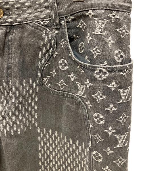 LOUIS VUITTON（ルイ ヴィトン）LOUIS VUITTON (ルイ ヴィトン) Louis Vuitton x Nigo 2020 Straight-Leg Jeans グレー サイズ:34の古着・服飾アイテム