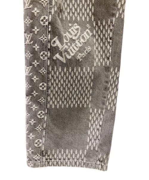 LOUIS VUITTON（ルイ ヴィトン）LOUIS VUITTON (ルイ ヴィトン) Louis Vuitton x Nigo 2020 Straight-Leg Jeans グレー サイズ:34の古着・服飾アイテム