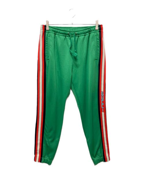 GUCCI（グッチ）GUCCI (グッチ) 18SS サイドライン テクニカル シェリーライントラックパンツ グリーン サイズ:Lの古着・服飾アイテム
