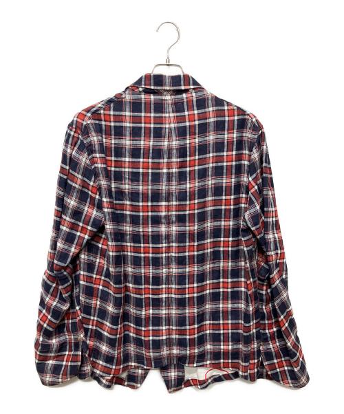 JUNYA WATANABE MAN（ジュンヤワタナベマン）JUNYA WATANABE MAN (ジュンヤワタナベマン) LEVI'S (リーバイス) バスキアチェックシャツジャケット レッド×ネイビー サイズ:Mの古着・服飾アイテム