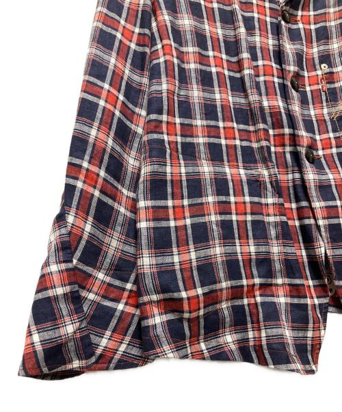 JUNYA WATANABE MAN（ジュンヤワタナベマン）JUNYA WATANABE MAN (ジュンヤワタナベマン) LEVI'S (リーバイス) バスキアチェックシャツジャケット レッド×ネイビー サイズ:Mの古着・服飾アイテム