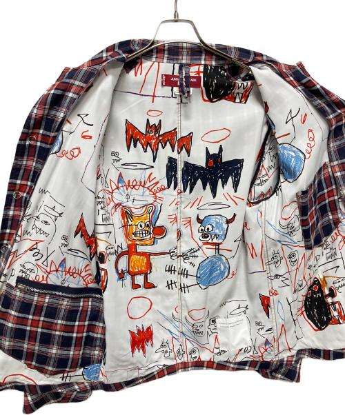 JUNYA WATANABE MAN（ジュンヤワタナベマン）JUNYA WATANABE MAN (ジュンヤワタナベマン) LEVI'S (リーバイス) バスキアチェックシャツジャケット レッド×ネイビー サイズ:Mの古着・服飾アイテム