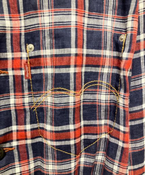 JUNYA WATANABE MAN（ジュンヤワタナベマン）JUNYA WATANABE MAN (ジュンヤワタナベマン) LEVI'S (リーバイス) バスキアチェックシャツジャケット レッド×ネイビー サイズ:Mの古着・服飾アイテム