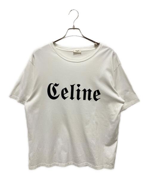 CELINE（セリーヌ）CELINE (セリーヌ) ゴシックロゴプリントTシャツ ホワイト サイズ:Sの古着・服飾アイテム