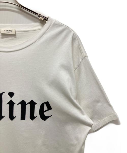 CELINE（セリーヌ）CELINE (セリーヌ) ゴシックロゴプリントTシャツ ホワイト サイズ:Sの古着・服飾アイテム