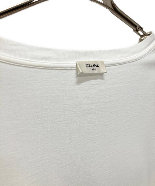CELINE（セリーヌ）CELINE (セリーヌ) ゴシックロゴプリントTシャツ ホワイト サイズ:Sの古着・服飾アイテム