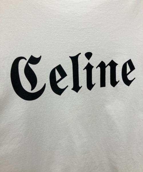 CELINE（セリーヌ）CELINE (セリーヌ) ゴシックロゴプリントTシャツ ホワイト サイズ:Sの古着・服飾アイテム