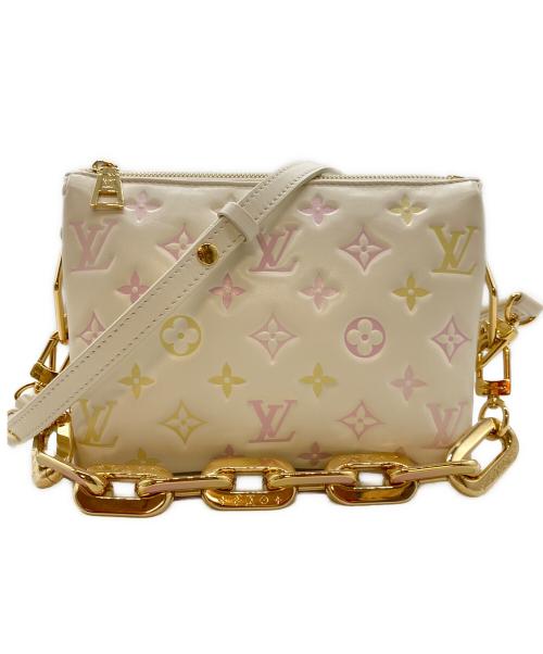 LOUIS VUITTON（ルイ ヴィトン）LOUIS VUITTON (ルイ ヴィトン) クッサンBB ホワイト×ピンクの古着・服飾アイテム
