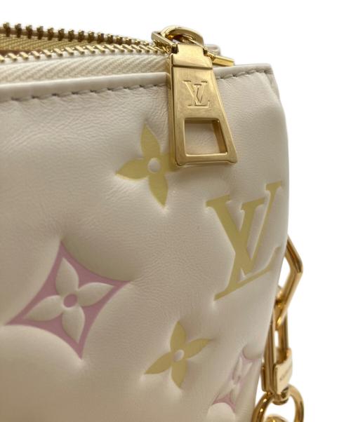 LOUIS VUITTON（ルイ ヴィトン）LOUIS VUITTON (ルイ ヴィトン) クッサンBB ホワイト×ピンクの古着・服飾アイテム