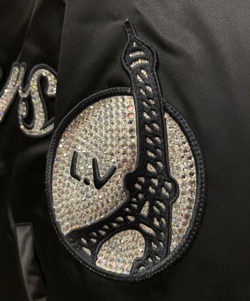 LOUIS VUITTON（ルイ ヴィトン）LOUIS VUITTON (ルイ ヴィトン) エンブロイダード ベースボールブルゾン ブラック サイズ:52の古着・服飾アイテム