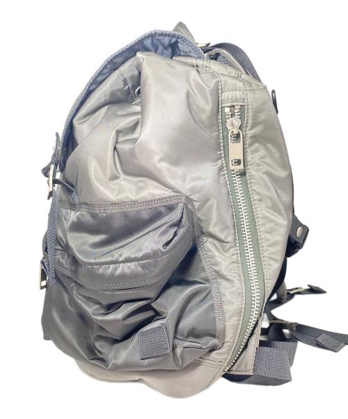 sacai（サカイ）sacai (サカイ) PORTER (ポーター) Double Pocket Backpack ライトグレー サイズ:-の古着・服飾アイテム