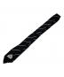 CELINE (セリーヌ) Striped Silk Narrow Tie/ストライプ シルク ナロー ネクタイ ブラック サイズ:FREE：12000円