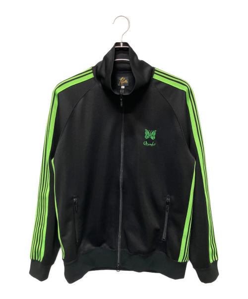 Needles（ニードルズ）Needles (ニードルズ) End of the World (エンド・オブ・ザ・ワールド) トラックジャケット ブラック×グリーン サイズ:Lの古着・服飾アイテム