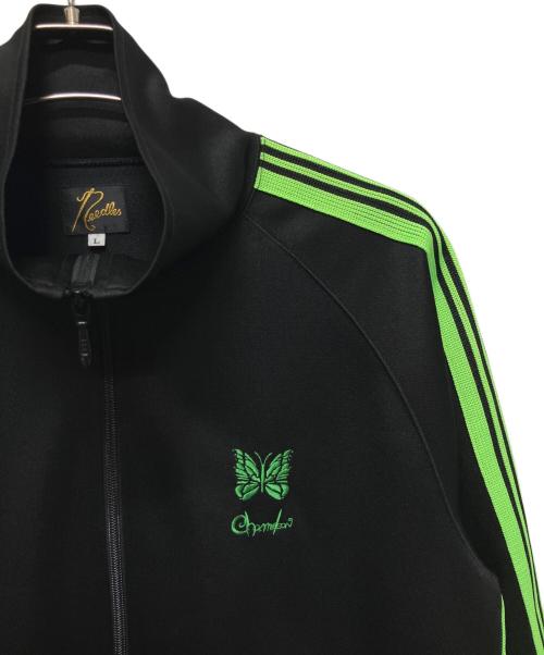 Needles（ニードルズ）Needles (ニードルズ) End of the World (エンド・オブ・ザ・ワールド) トラックジャケット ブラック×グリーン サイズ:Lの古着・服飾アイテム