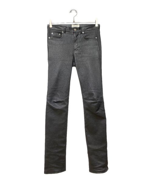 Saint Laurent Paris（サンローランパリ）Saint Laurent Paris (サンローランパリ) ラムレザースキニーパンツ ブラック サイズ:42の古着・服飾アイテム