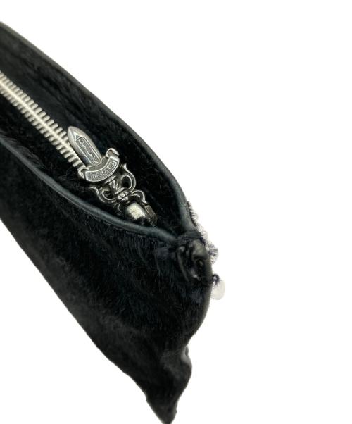CHROME HEARTS（クロムハーツ）CHROME HEARTS (クロムハーツ) ダガージップコインケース/ハラコポーチ ブラックの古着・服飾アイテム