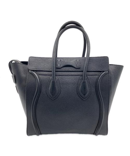 CELINE（セリーヌ）CELINE (セリーヌ) ラゲージ マイクロトートバッグ ブラックの古着・服飾アイテム