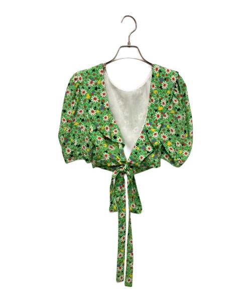 MIU MIU（ミュウミュウ）MIU MIU (ミュウミュウ) マロケイン ブラウス グリーン サイズ:36の古着・服飾アイテム