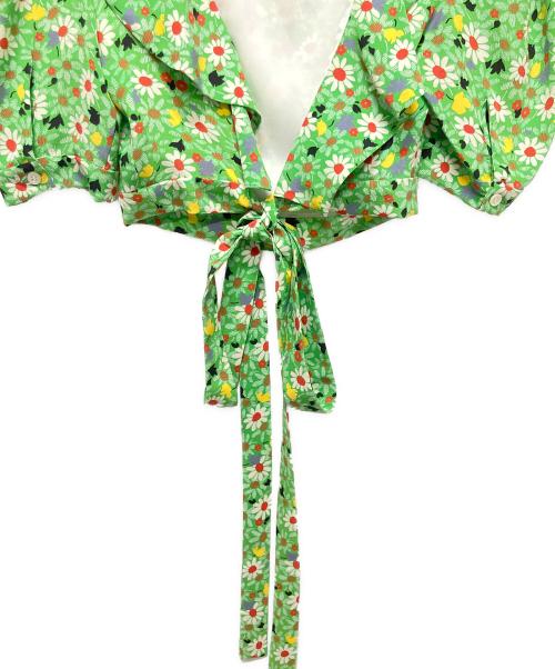 MIU MIU（ミュウミュウ）MIU MIU (ミュウミュウ) マロケイン ブラウス グリーン サイズ:36の古着・服飾アイテム