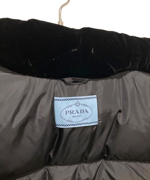 PRADA（プラダ）PRADA (プラダ) 24AW ベルベットダウンベスト ブラック サイズ:36の古着・服飾アイテム