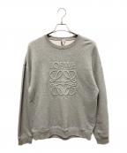 LOEWEロエベ）の古着「アナグラムエンボススウェット プルオーバー」｜ライトグレー