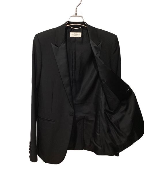 Saint Laurent Paris（サンローランパリ）Saint Laurent Paris (サンローランパリ) ラペル切替スモーキングジャケット ブラック サイズ:44の古着・服飾アイテム