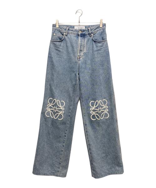 LOEWE（ロエベ）LOEWE (ロエベ) ANAGRAM BAGGY JEANS/アナグラムバギージーンズ/ミッドブルーデニム ブルー サイズ:44の古着・服飾アイテム