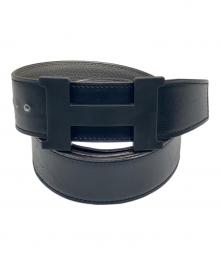 HERMES（エルメス）の古着「H金具レザーベルト」｜ブラック