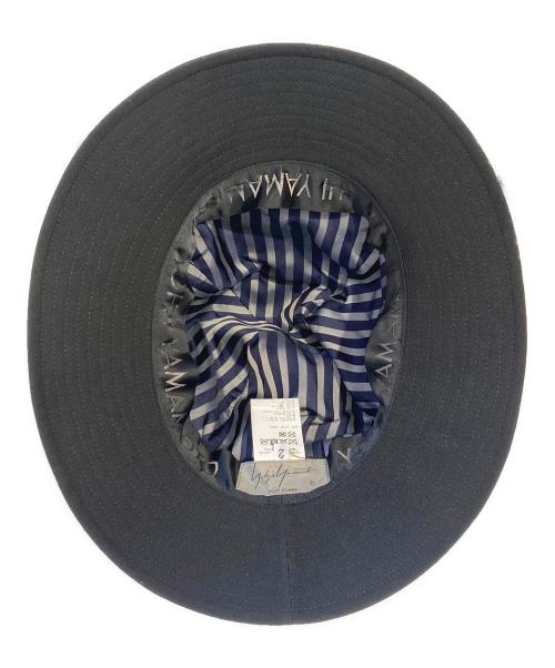 Yohji Yamamoto pour homme（ヨウジヤマモト プールオム）Yohji Yamamoto pour homme (ヨウジヤマモト プールオム) 20AW Wrinkled Gabardine Fedora hat ブラック サイズ:2の古着・服飾アイテム