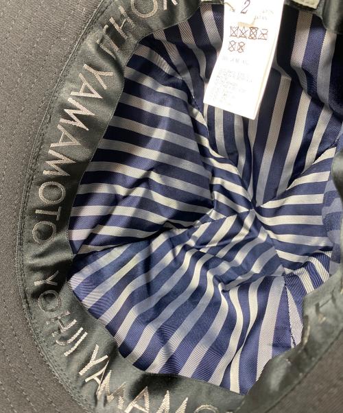Yohji Yamamoto pour homme（ヨウジヤマモト プールオム）Yohji Yamamoto pour homme (ヨウジヤマモト プールオム) 20AW Wrinkled Gabardine Fedora hat ブラック サイズ:2の古着・服飾アイテム