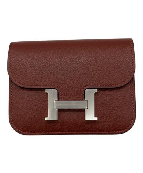 HERMES（エルメス）HERMES (エルメス) コンスタンススリム/コンパクトウォレット/シルバー金具/B刻印：2023年製 ルージュアッシュ サイズ:スリム 未使用品の古着・服飾アイテム