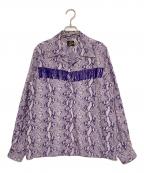 Needlesニードルズ）の古着「FRINGE ONE-UP SHIRT」｜パープル