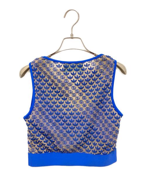 GUCCI（グッチ）GUCCI (グッチ) adidas (アディダス) シースルーチュールトップカッソー ブルー サイズ:Mの古着・服飾アイテム